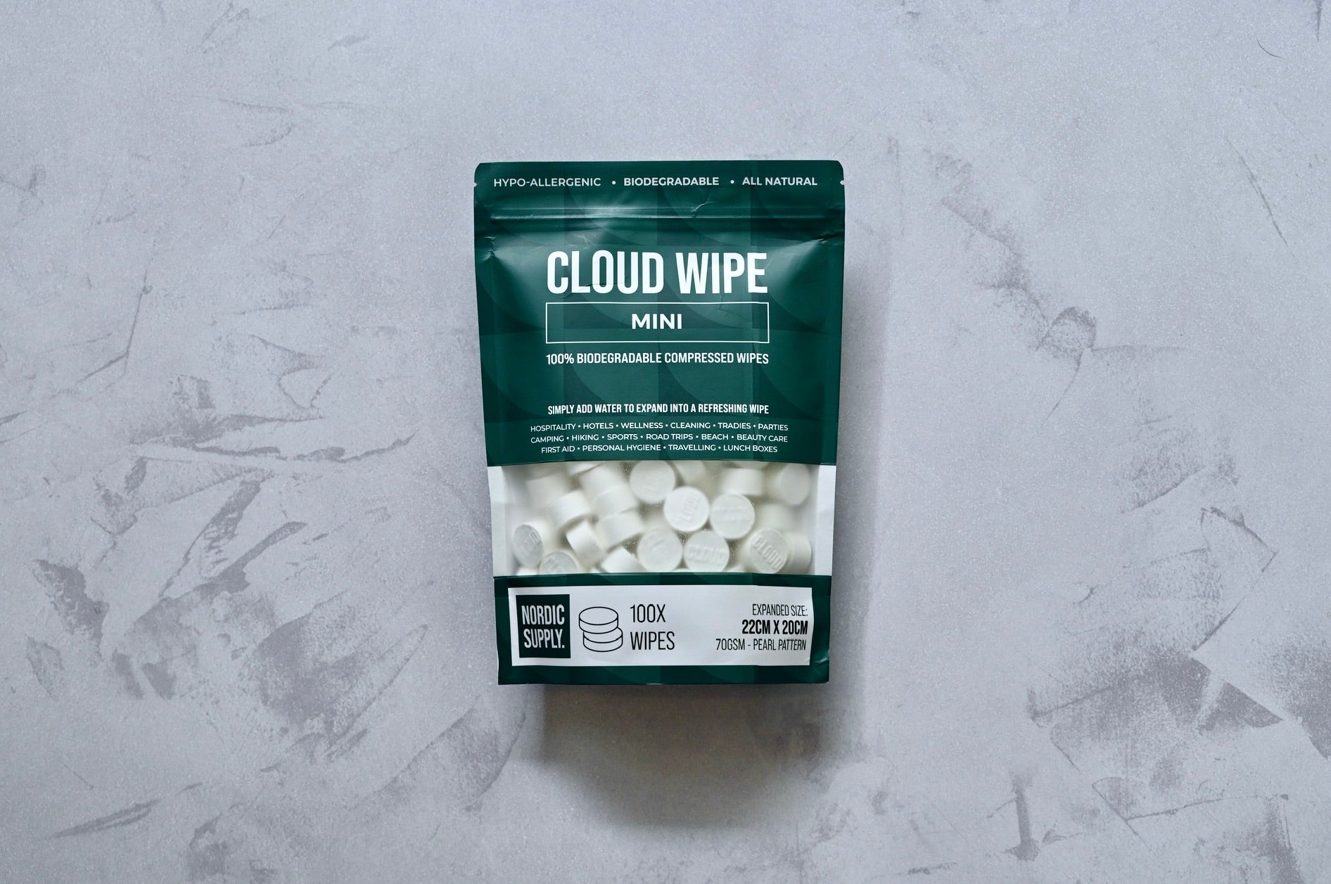 Cloud Wipe Mini  100 wipes/bag