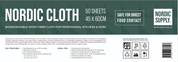 Nordic Cloth  50 sheets/roll - SAFE FOR DIRECT FOOD CONTACT
